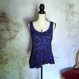 Anthropologie Meadow Rue Emilia Peplum Top, M